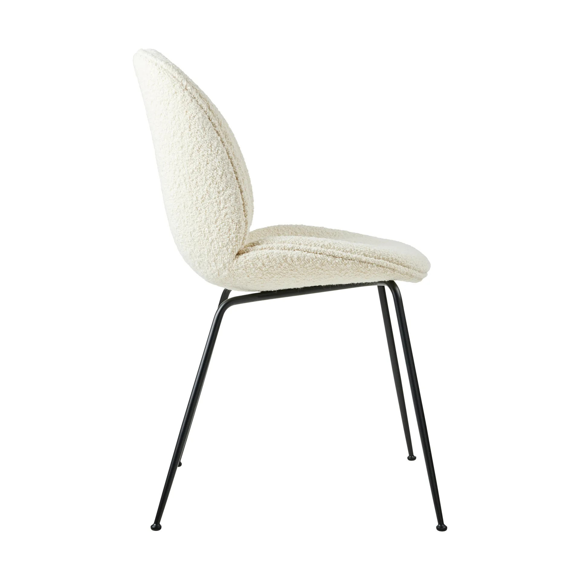 Beetle dining chair - fully upholstered conic base, Karakorum 001-black stand GUBI