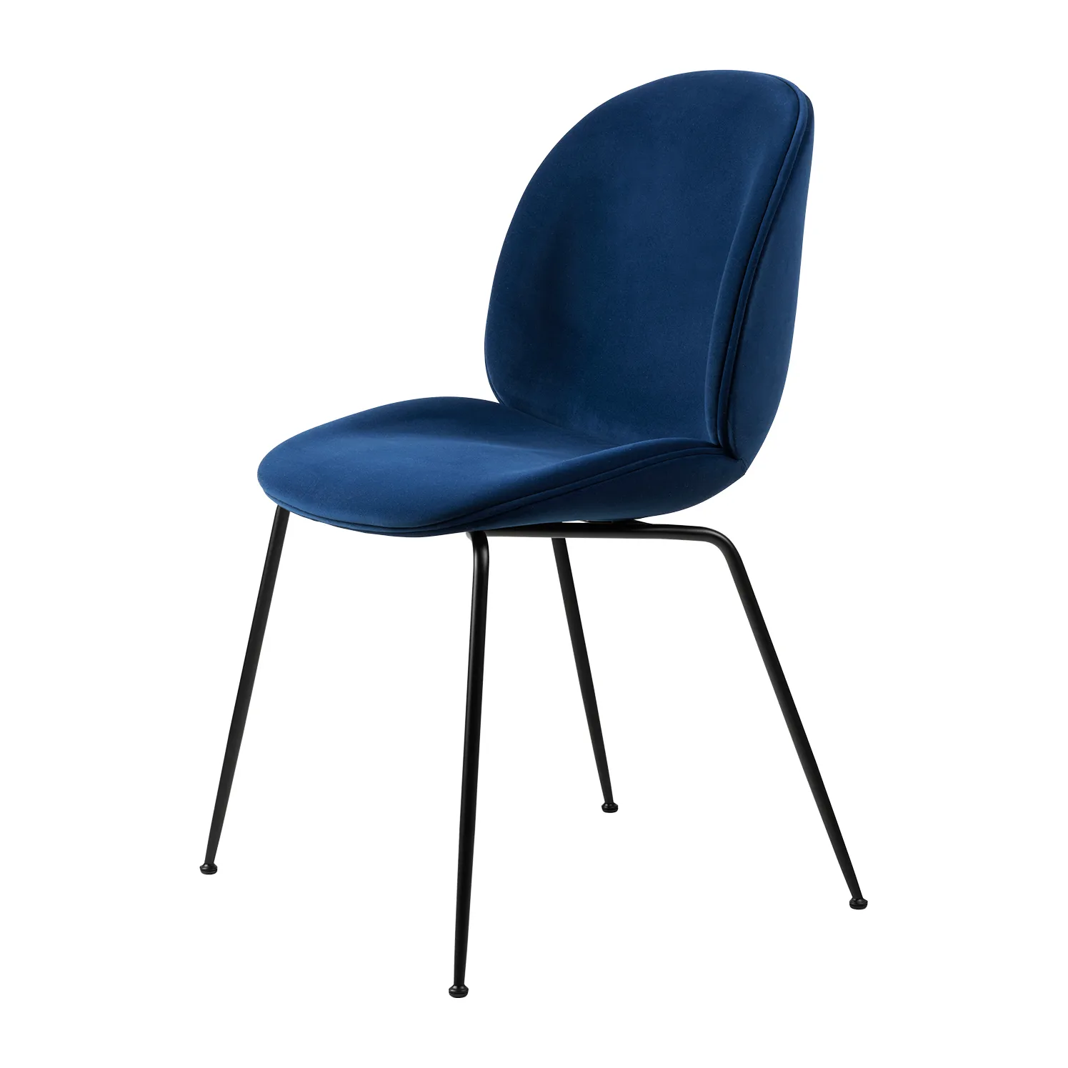 Beetle dining chair - fully upholstered conic base, Sunday 003-black GUBI