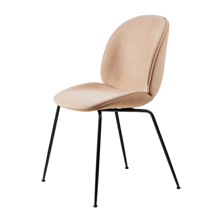 Beetle dining chair - fully upholstered conic base - Sunday 034-black - Gubi
