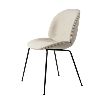 Beetle dining chair - fully upholstered conic base - Tempt 61168-black matte - GUBI