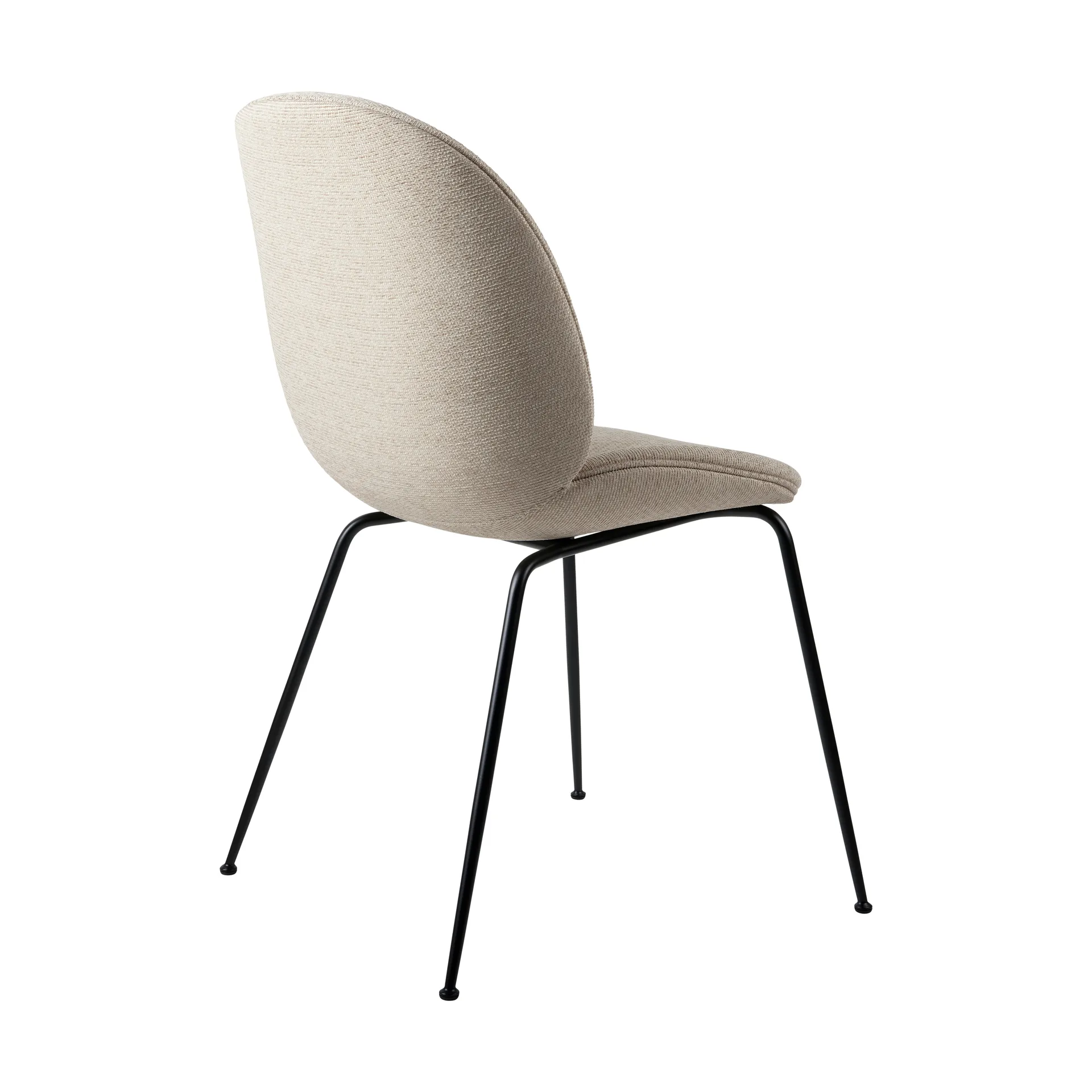 Beetle dining chair - fully upholstered conic base, Tempt 61168-black matte GUBI