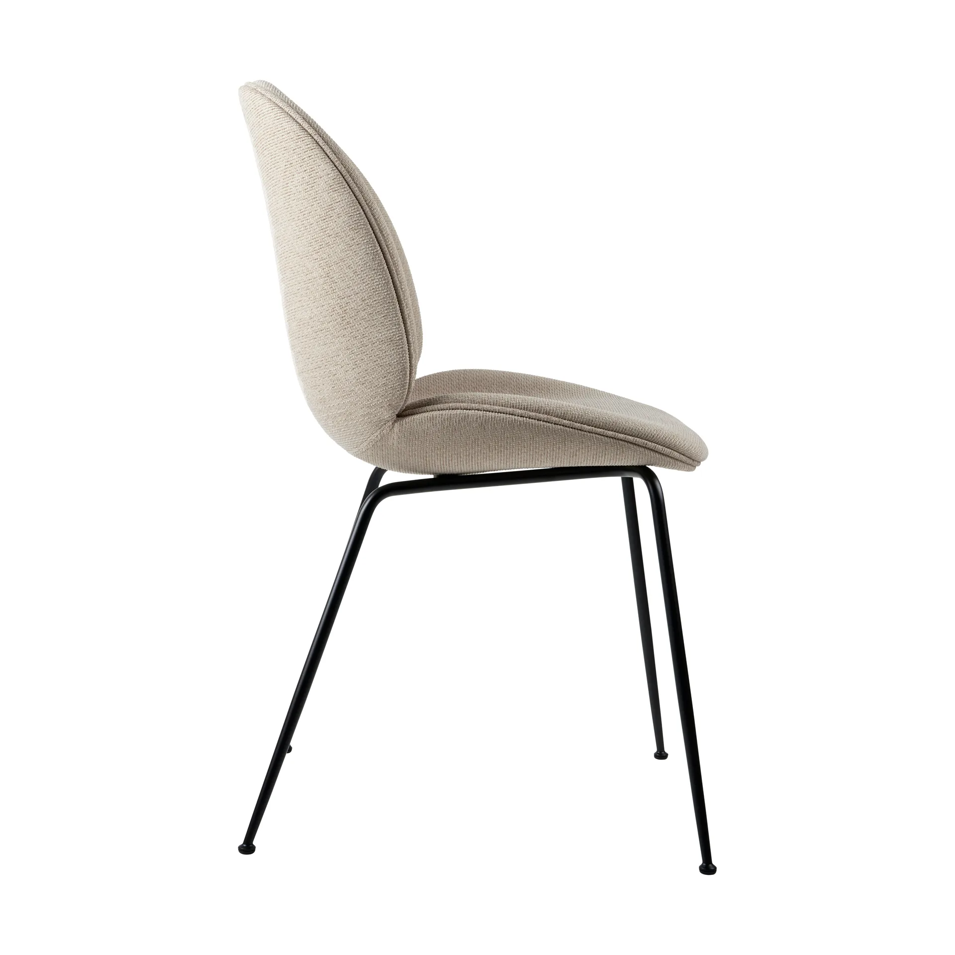 Beetle dining chair - fully upholstered conic base, Tempt 61168-black matte GUBI