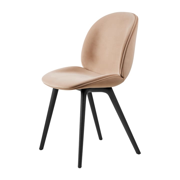 Beetle dining chair - fully upholstered-plastic base - Sunday 034-black - GUBI