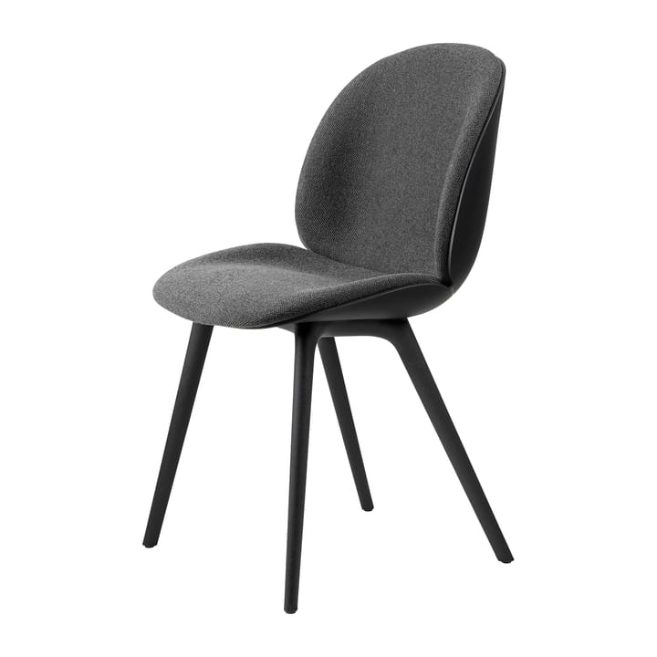 Beetle dining chair - upholstered front, plastic base - Hallingdal 65 nr.173-black - Gubi