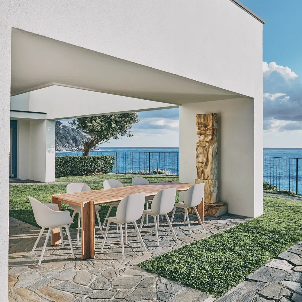 Beetle Dining Outdoor chair, Alabaster white GUBI