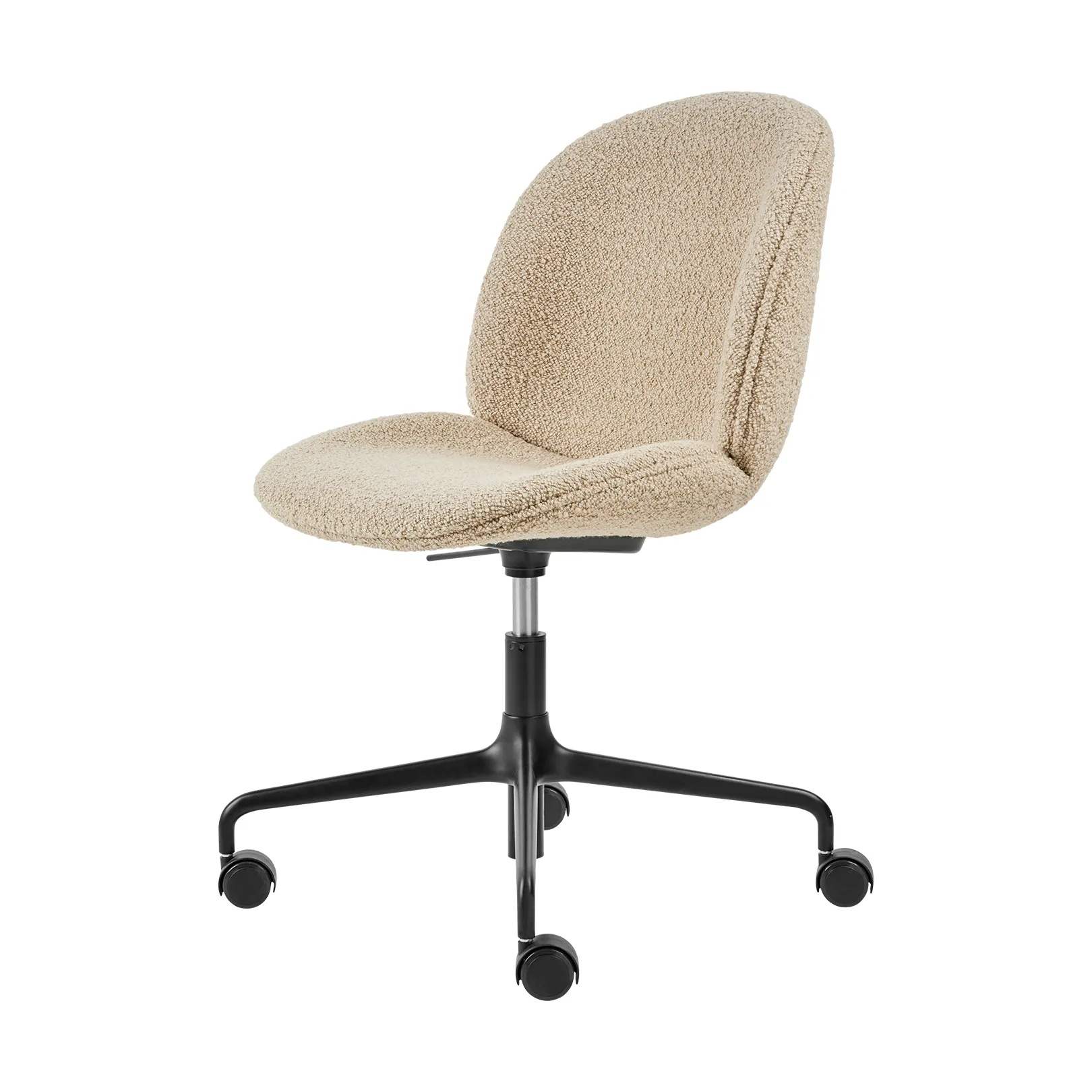 Beetle Meeting Chair office chair fully upholstered, Karakorum dedar 003-black legs GUBI