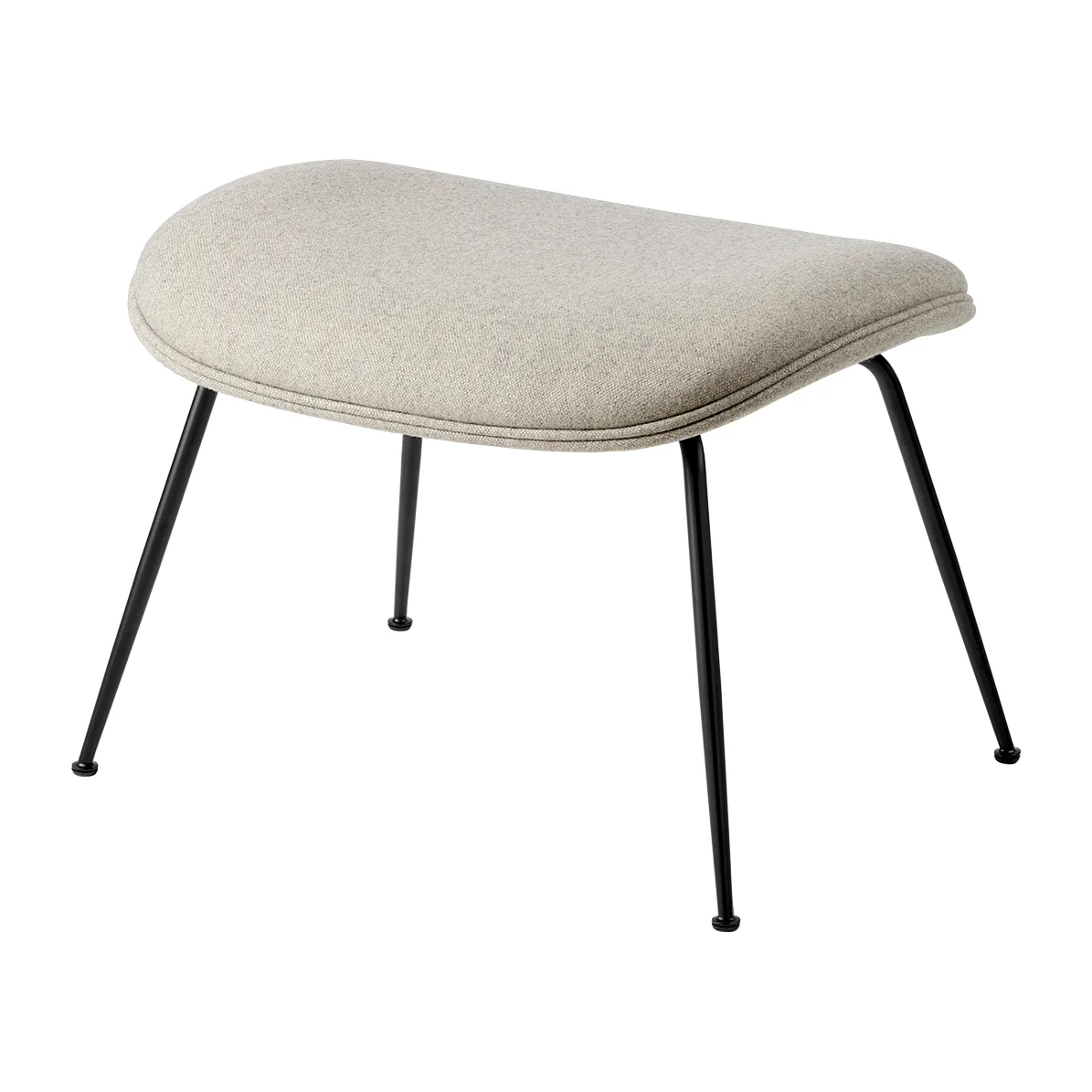 Beetle Ottoman upholstered foot stool, conic base from GUBI