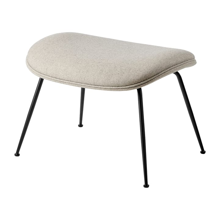Beetle Ottoman - upholstered foot stool, conic base - Plain 0025-black - Gubi