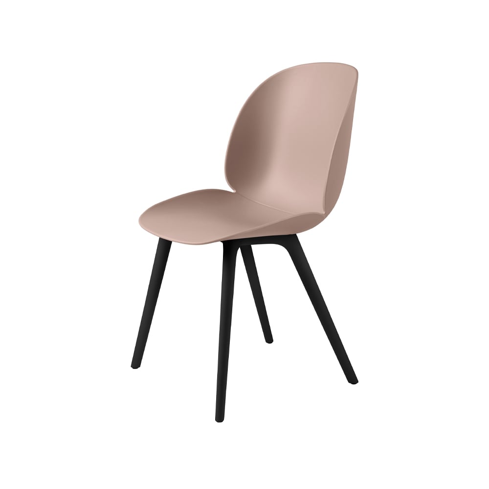 GUBI Beetle Plastic chair Sweet pink, black leg | Scandinavian Design | Chairs | Pink