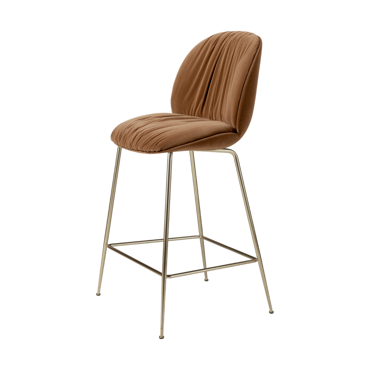 Beetle Soft bar stool 65 cm fully upholstered - Reales Gubi 001-black chrome - GUBI