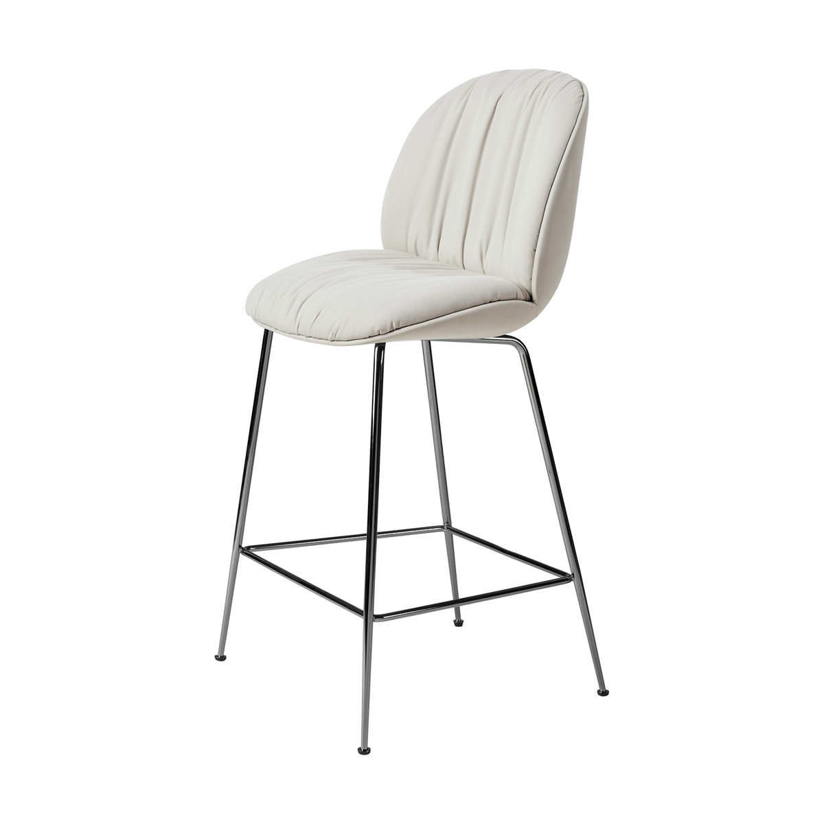 GUBI Beetle Soft bar stool 65 cm fully upholstered Sunday Dedar 112-antik brass