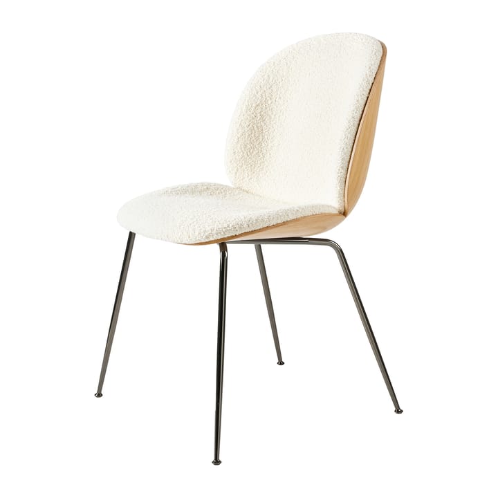 Beetle upholstered chair oak - Black-chrome-karakorum 001 - Gubi