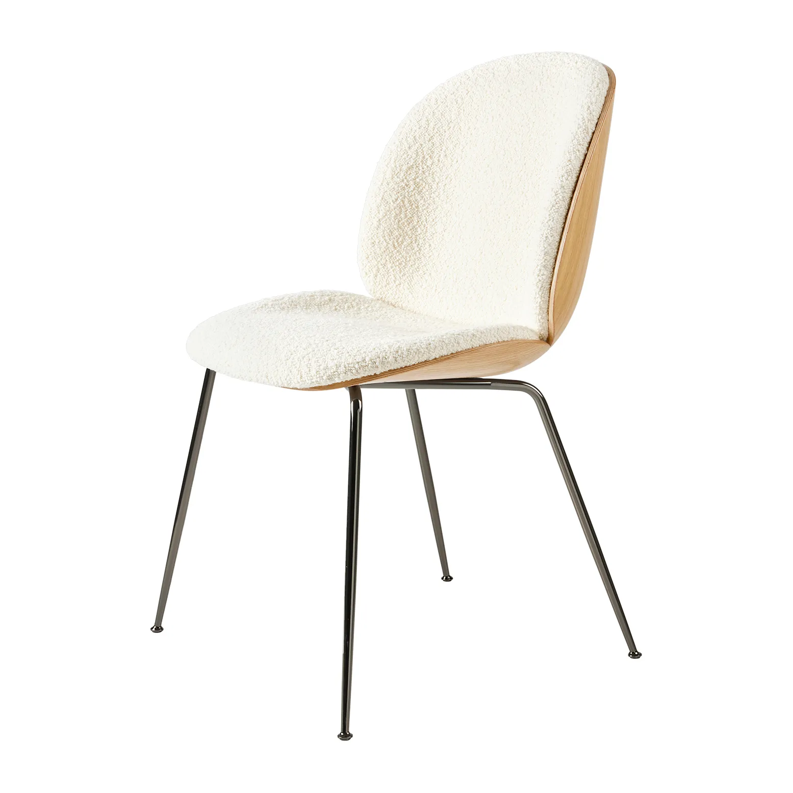 Beetle upholstered chair oak, Black-chrome-karakorum 001 GUBI