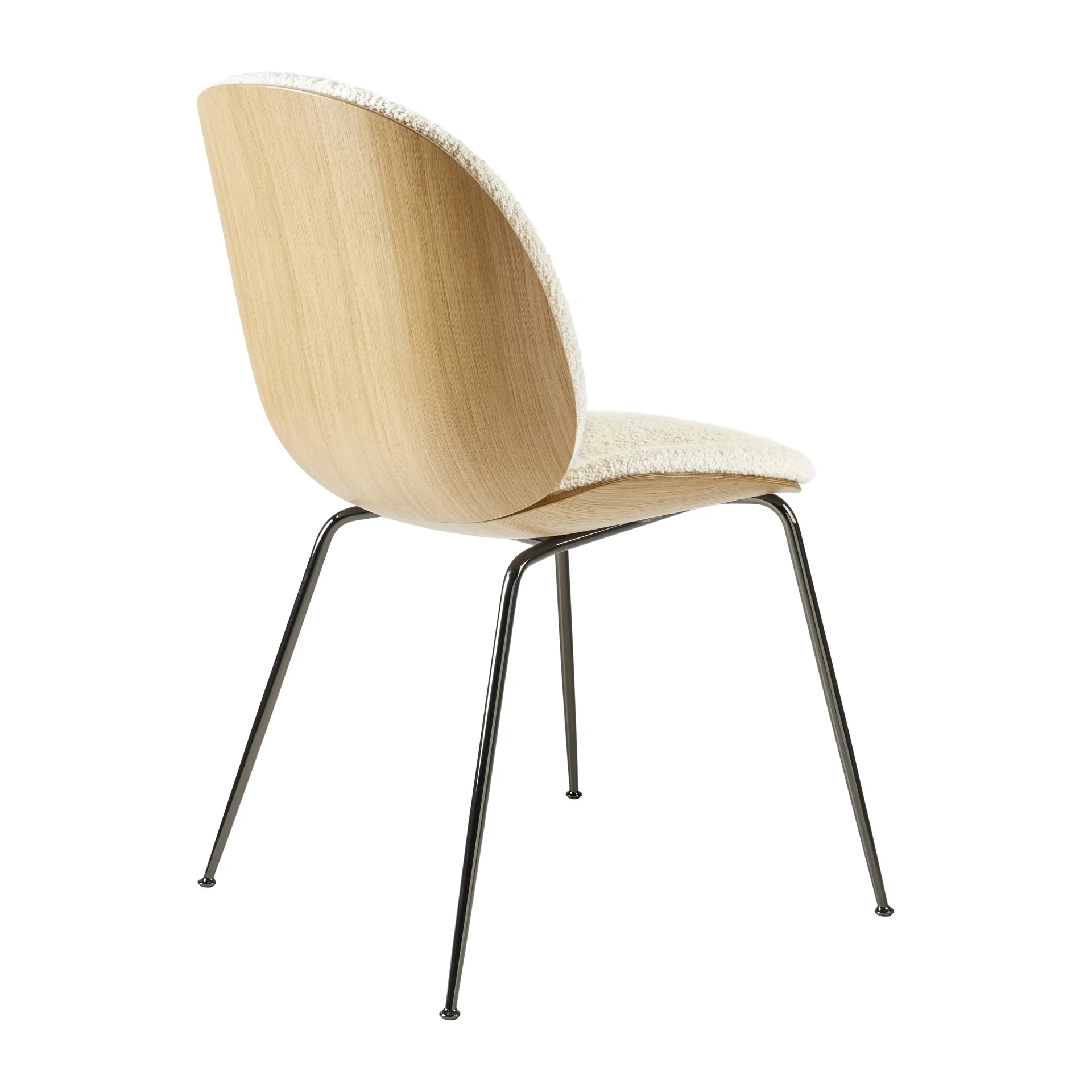 Beetle upholstered chair oak, Black-chrome-karakorum 001 GUBI