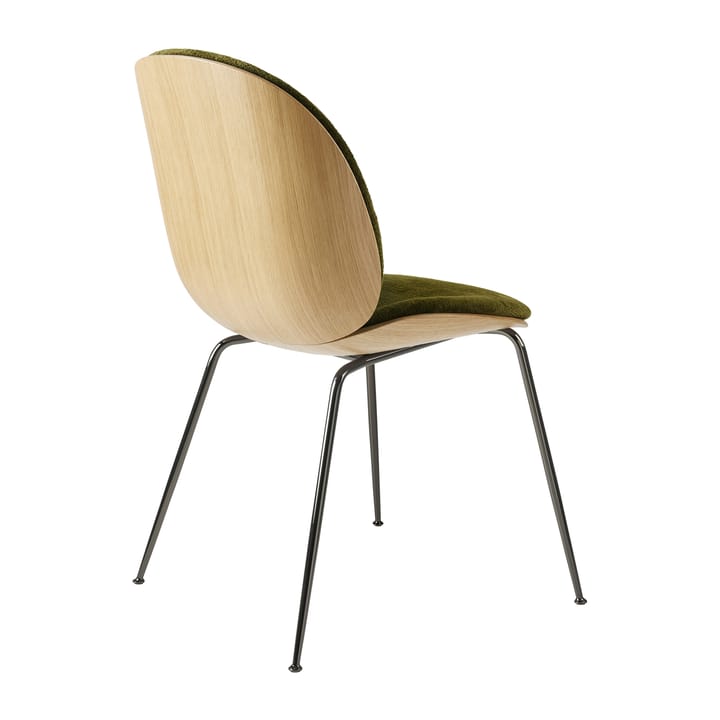 Beetle upholstered chair oak - Black-chrome-mumble 20 - Gubi