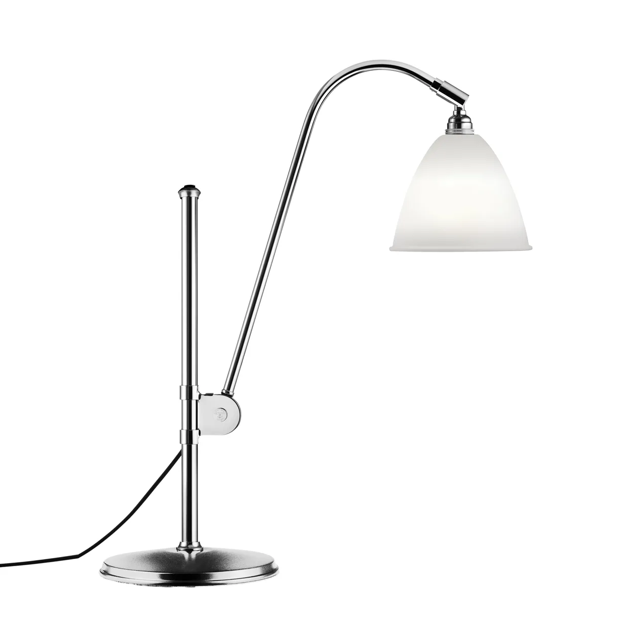 GUBI Bestlite BL1 table lamp bone china-chrome | Scandinavian Design | Desk & table lamps | Silver-coloured