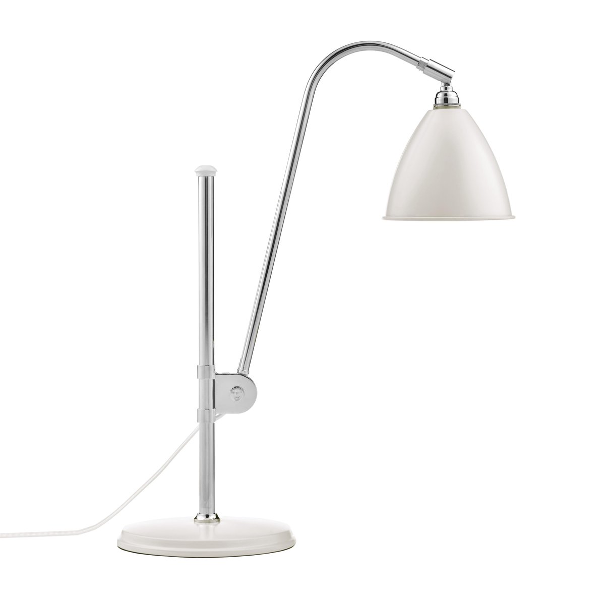 GUBI Bestlite BL1 table lamp matte white-chrome | Scandinavian Design | Desk & table lamps | Silver-coloured
