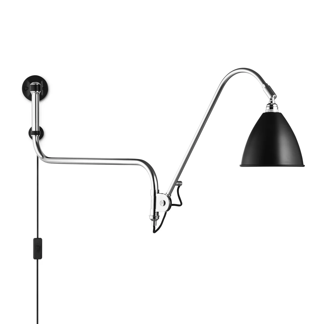 GUBI Bestlite BL10 wall lamp black-chrome | Scandinavian Design | Wall lights | Silver-coloured