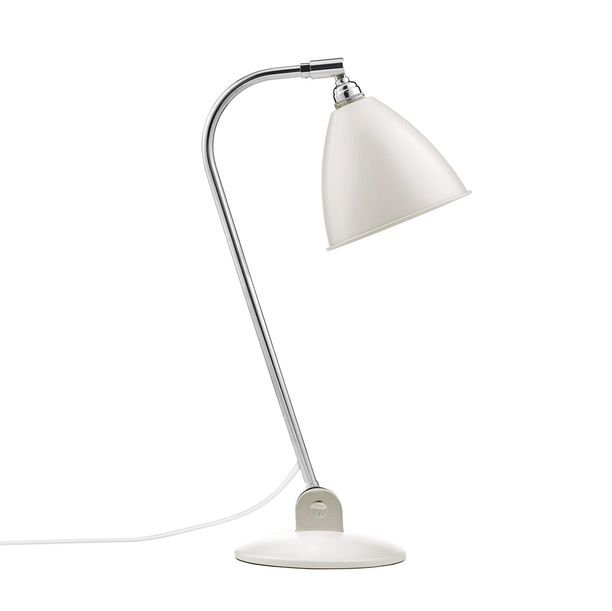 GUBI Bestlite BL2 table lamp matte white-chrome | Scandinavian Design | Desk & table lamps | Silver-coloured