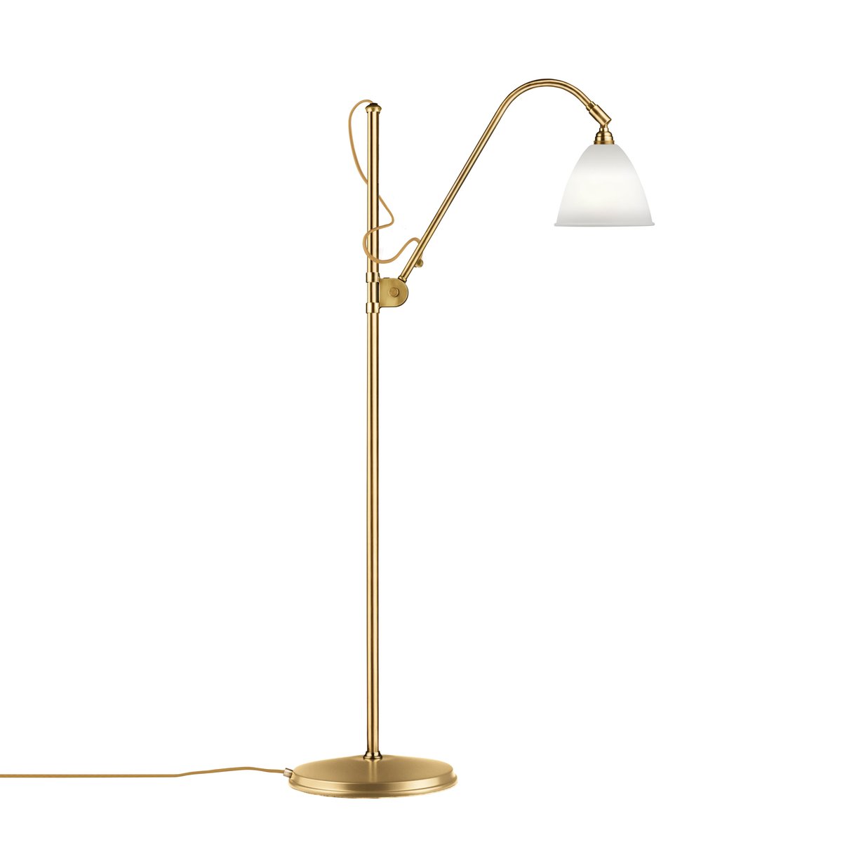 GUBI Bestlite BL3S floor lamp bone china-brass | Scandinavian Design | Floor lamps | White