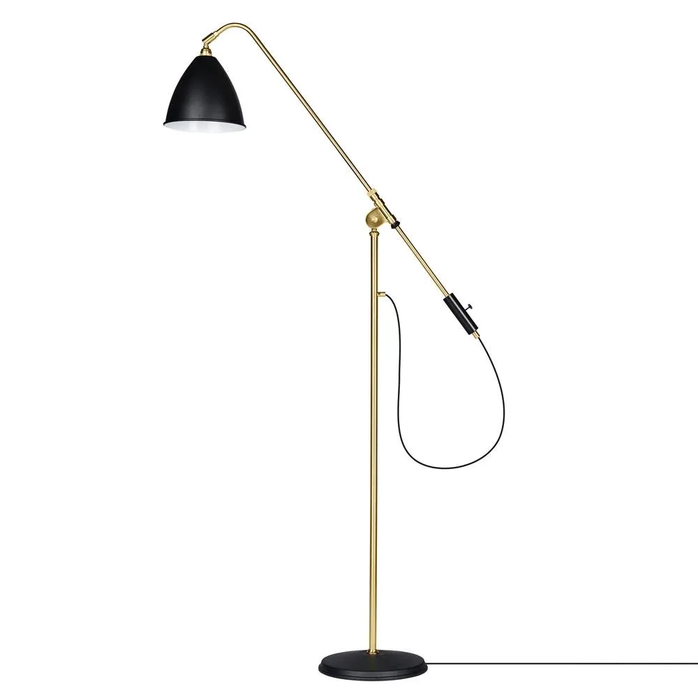 GUBI Bestlite BL4 floor lamp charcoal black-brass | Scandinavian Design | Floor lamps | Grey