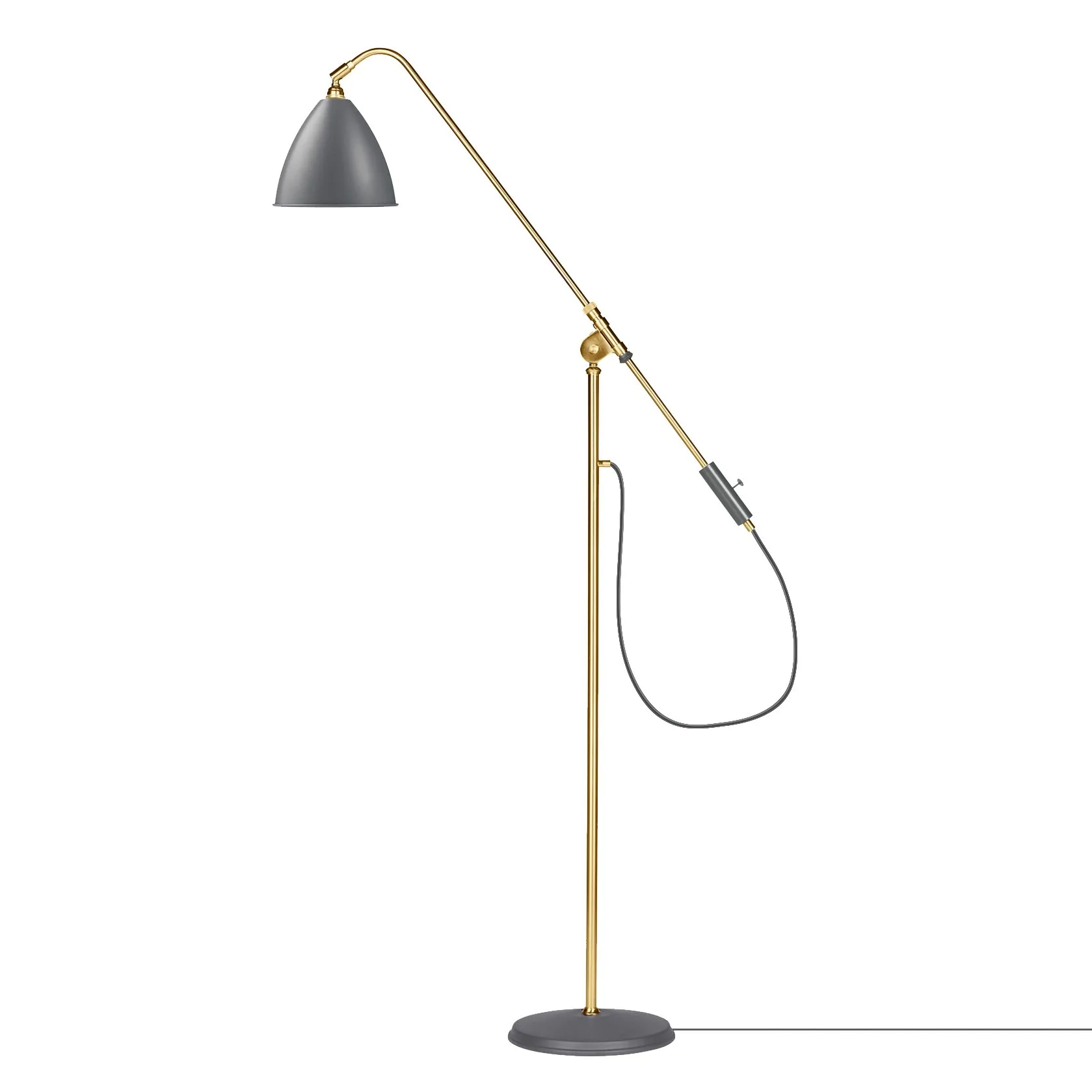 Bestlite BL4 floor lamp, grey-brass GUBI