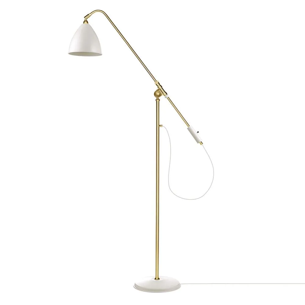 GUBI Bestlite BL4 floor lamp matte white-brass | Scandinavian Design | Floor lamps | White