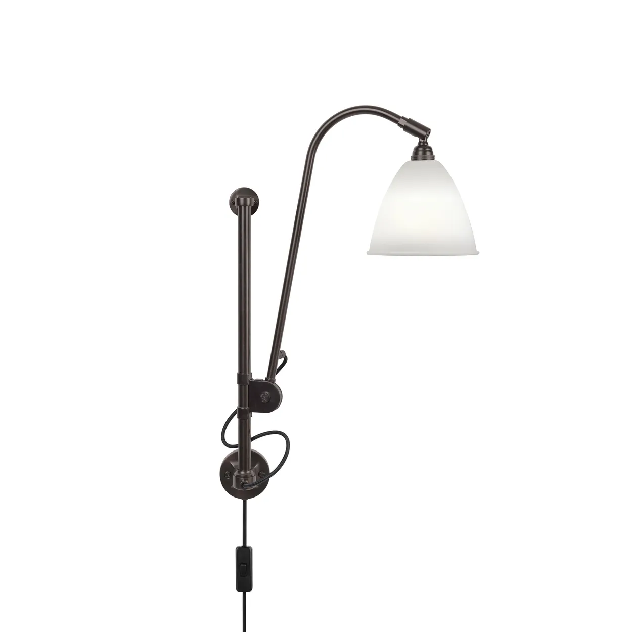GUBI Bestlite BL5 wall lamp Bone china-black | Scandinavian Design | Wall lights | Black