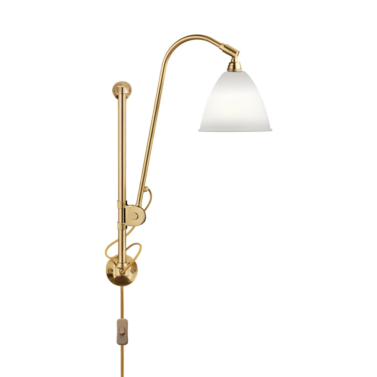 GUBI Bestlite BL5 wall lamp Bone china-brass | Scandinavian Design | Wall lights | White