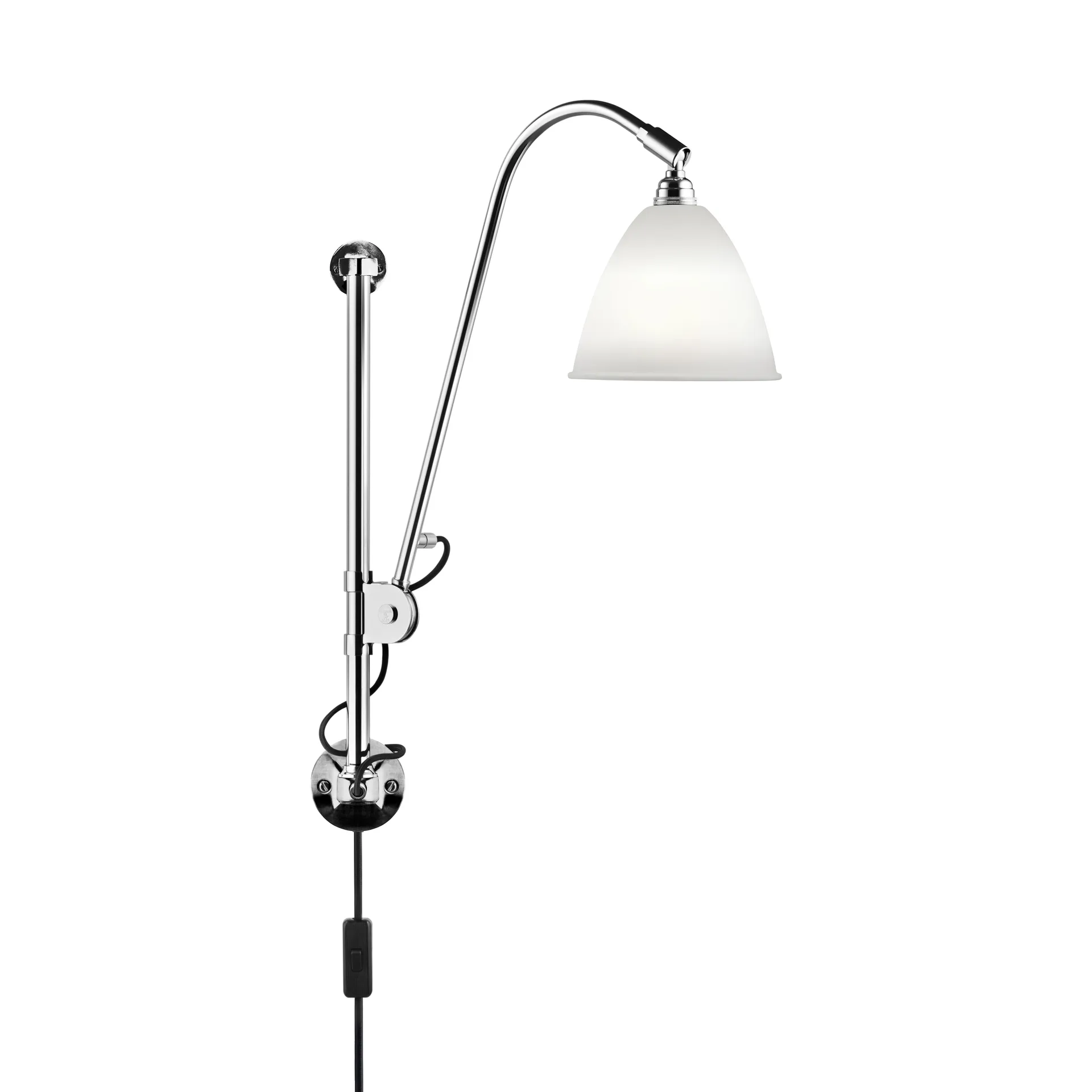 Bestlite BL5 wall lamp, Bone china-chrome GUBI