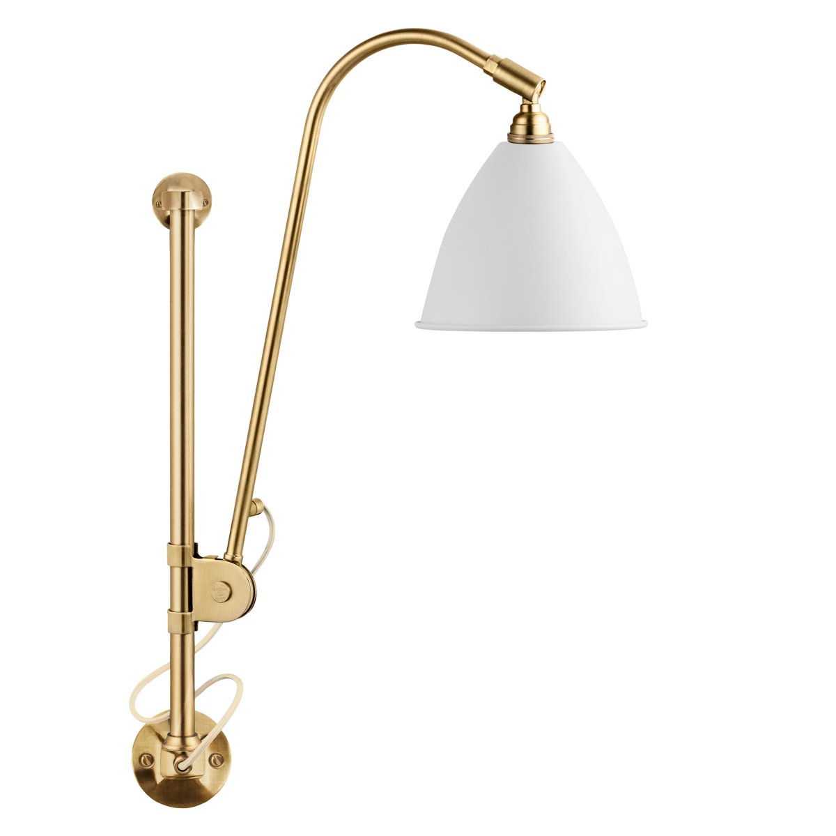 GUBI Bestlite BL5 wall lamp Matte white-brass | Scandinavian Design | Wall lights | White