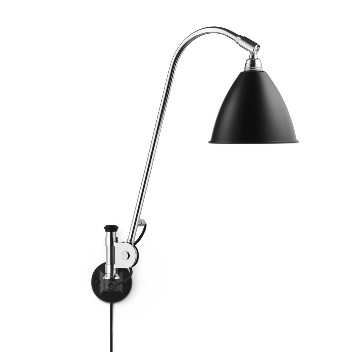 GUBI - Bestlite BL6 Wall Lamp ø16 Chrome/Black