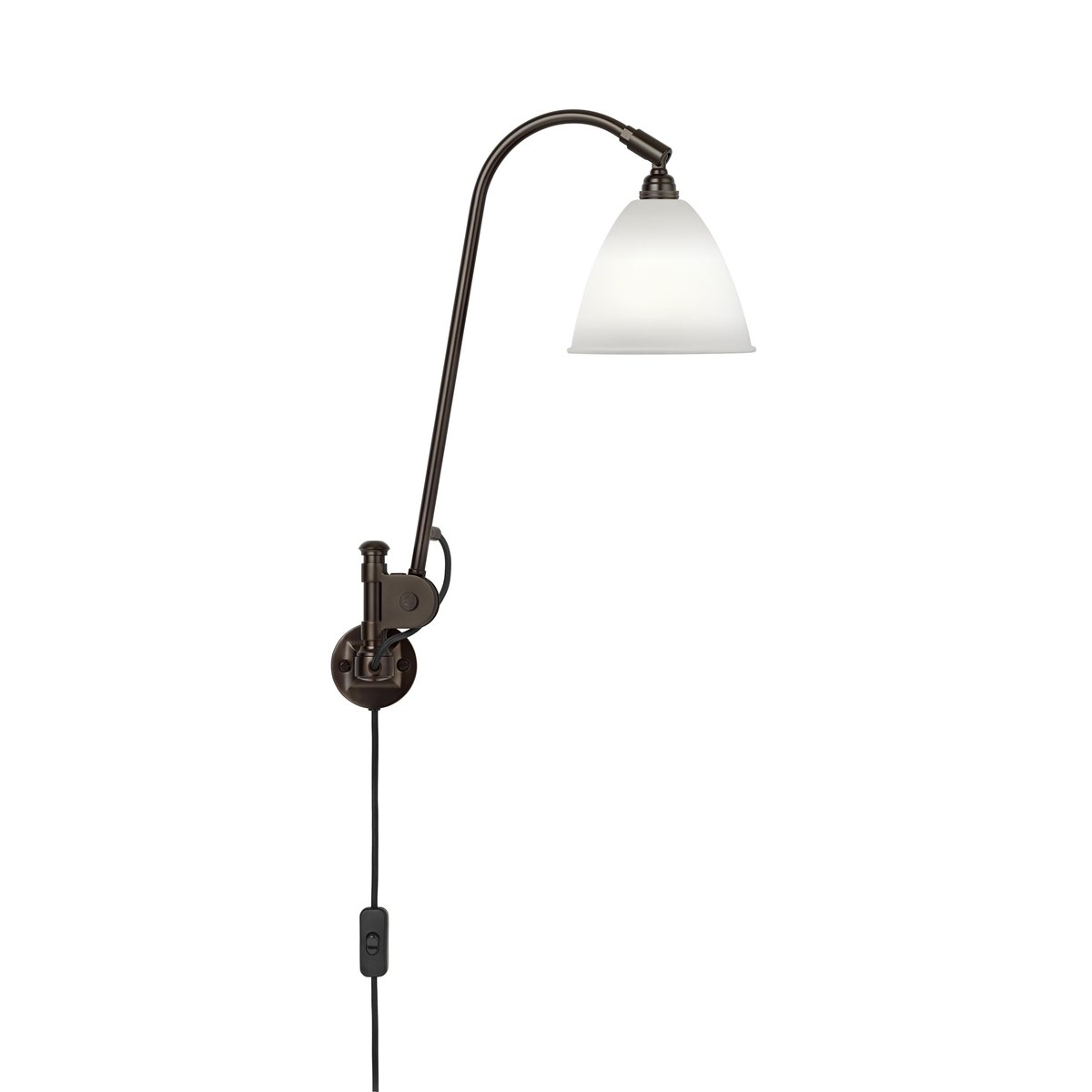 GUBI Bestlite BL6 wall lamp bone china-black | Scandinavian Design | Wall lights | Black