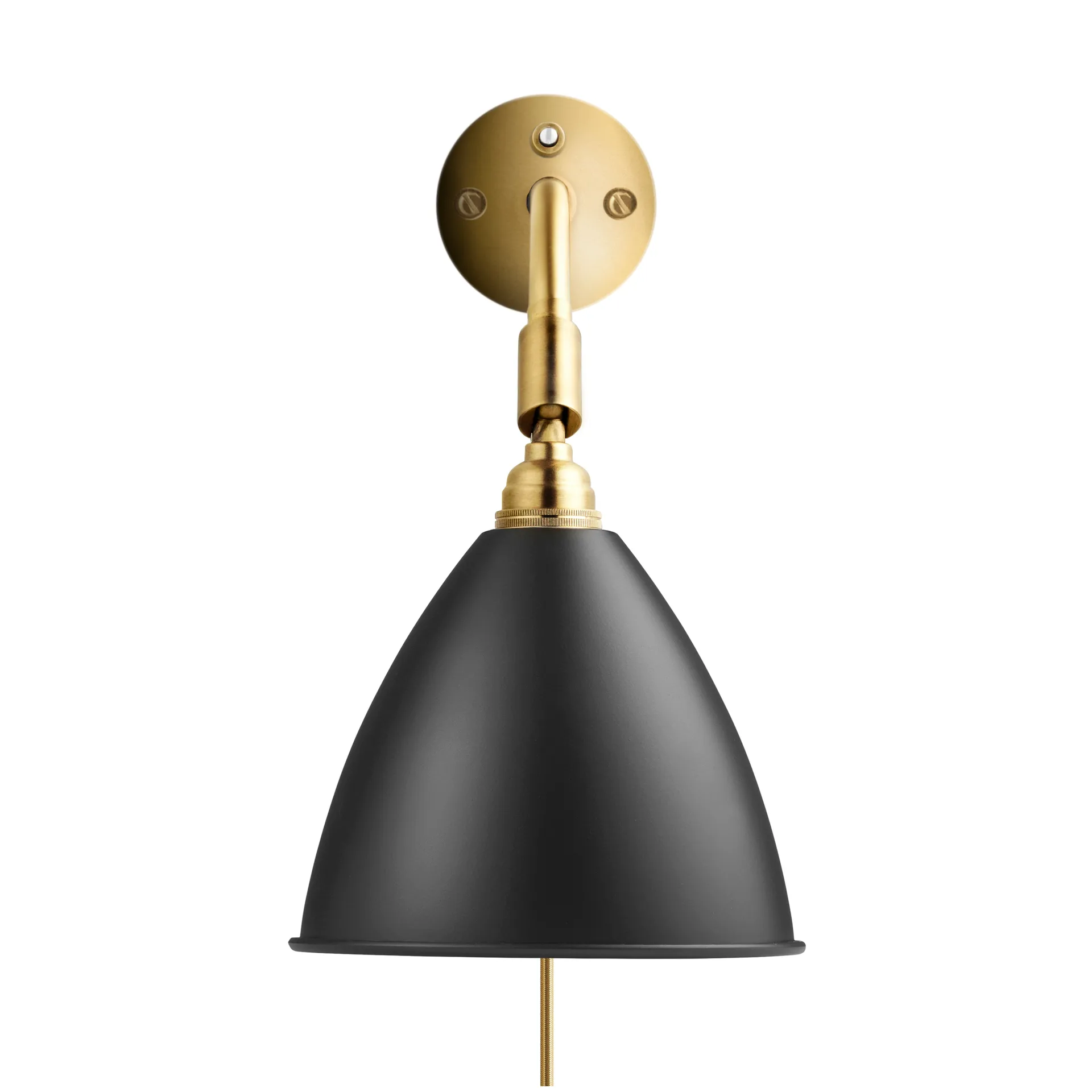 Bestlite BL7 wall lamp, charcoal black-brass GUBI