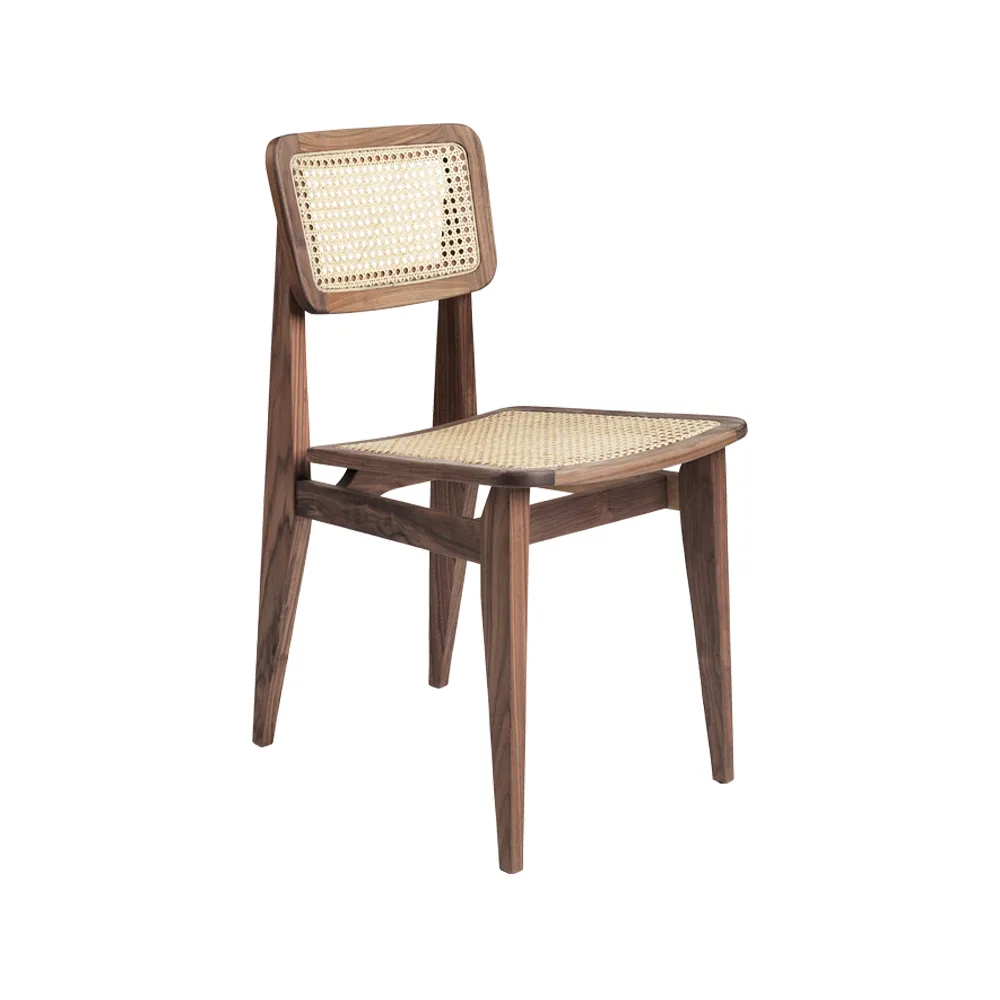 GUBI C-Chair chair American walnut, rattan | Scandinavian Design | Chairs | Brown