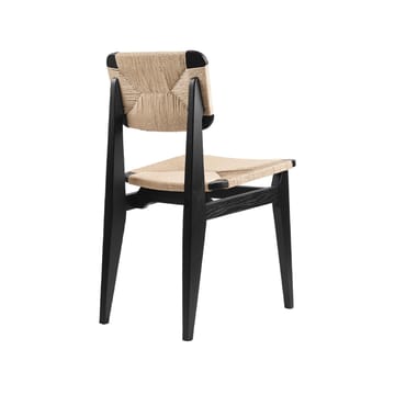 C-Chair chair - Black stained oak, natural braided seat and back - GUBI