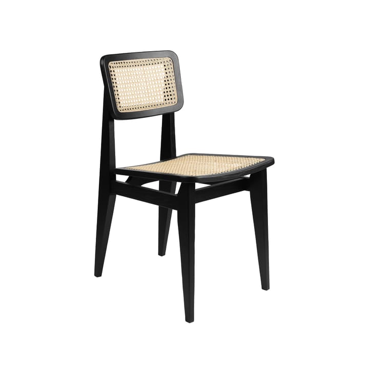 C-Chair chair - Black stained oak, rattan - GUBI