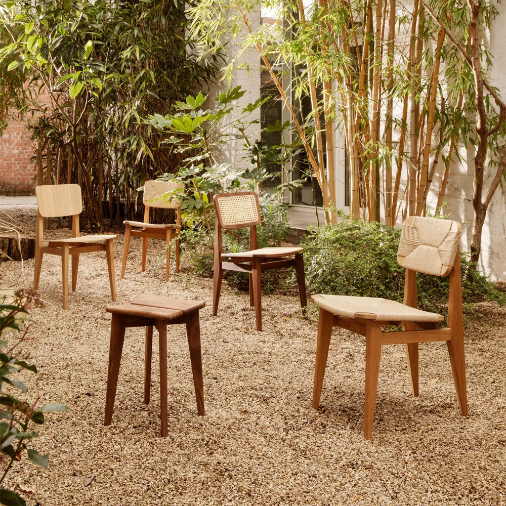 C-Chair chair, Black stained oak GUBI