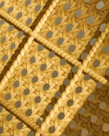 C-chair Outdoor chair - All french cane-natural teak - GUBI