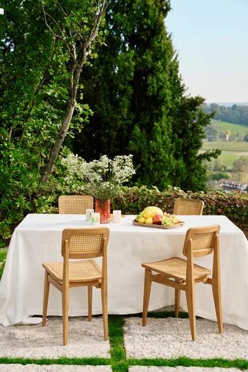 C-chair Outdoor chair - All french cane-natural teak - GUBI