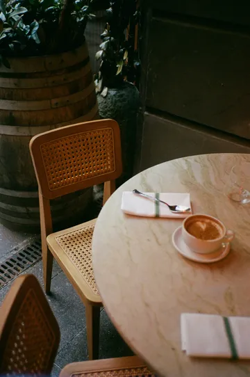 C-chair Outdoor chair - All french cane-natural teak - GUBI