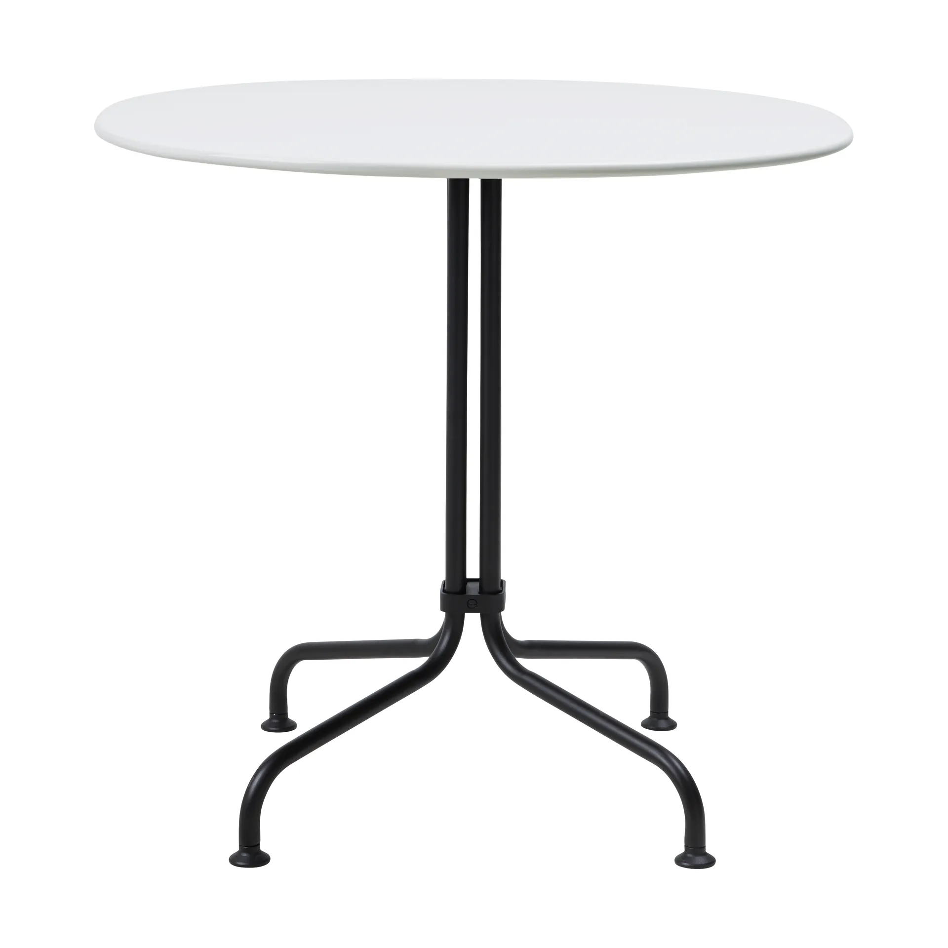 Carmel Bistro dining table 75x75 cm, Clam white-black semi matt GUBI