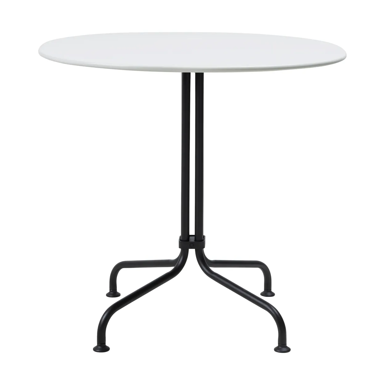 GUBI Carmel Bistro dining table 75x75 cm Clam white-black semi matt