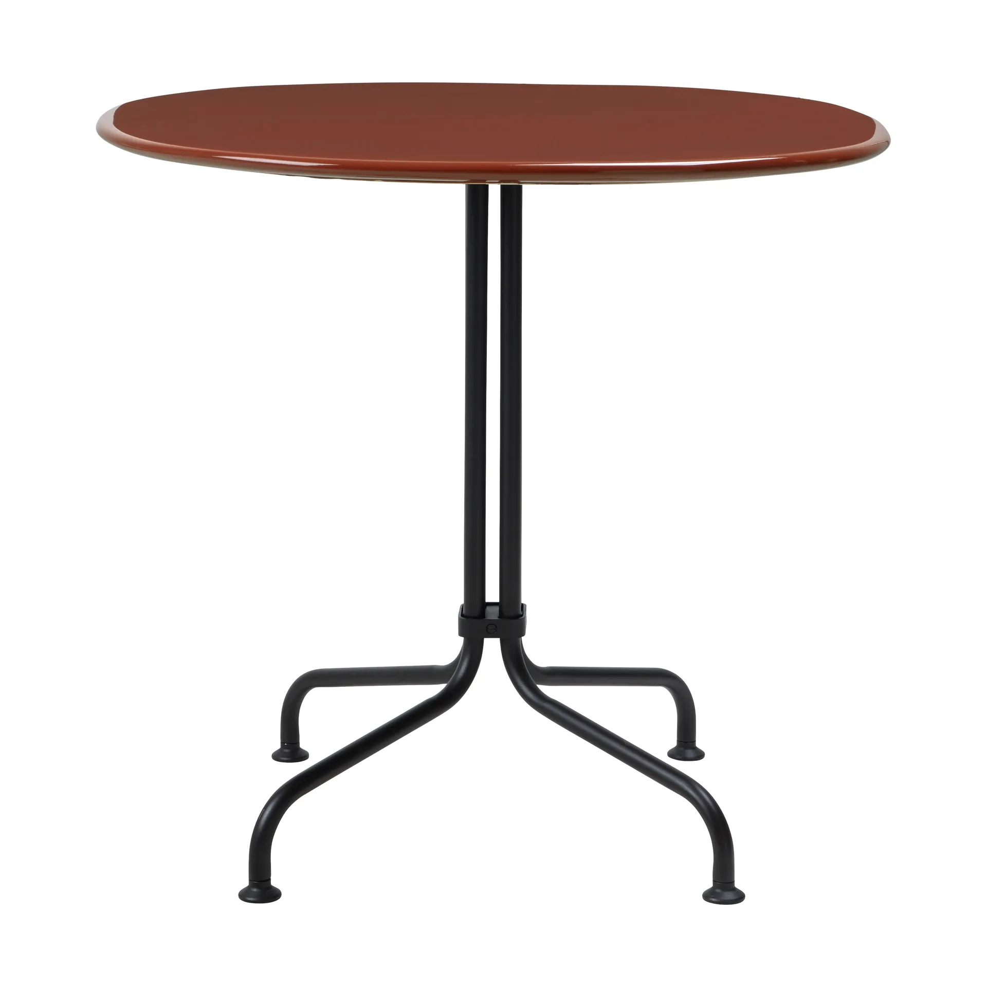 Carmel Bistro dining table 75x75 cm, Rock red-black semi matt GUBI