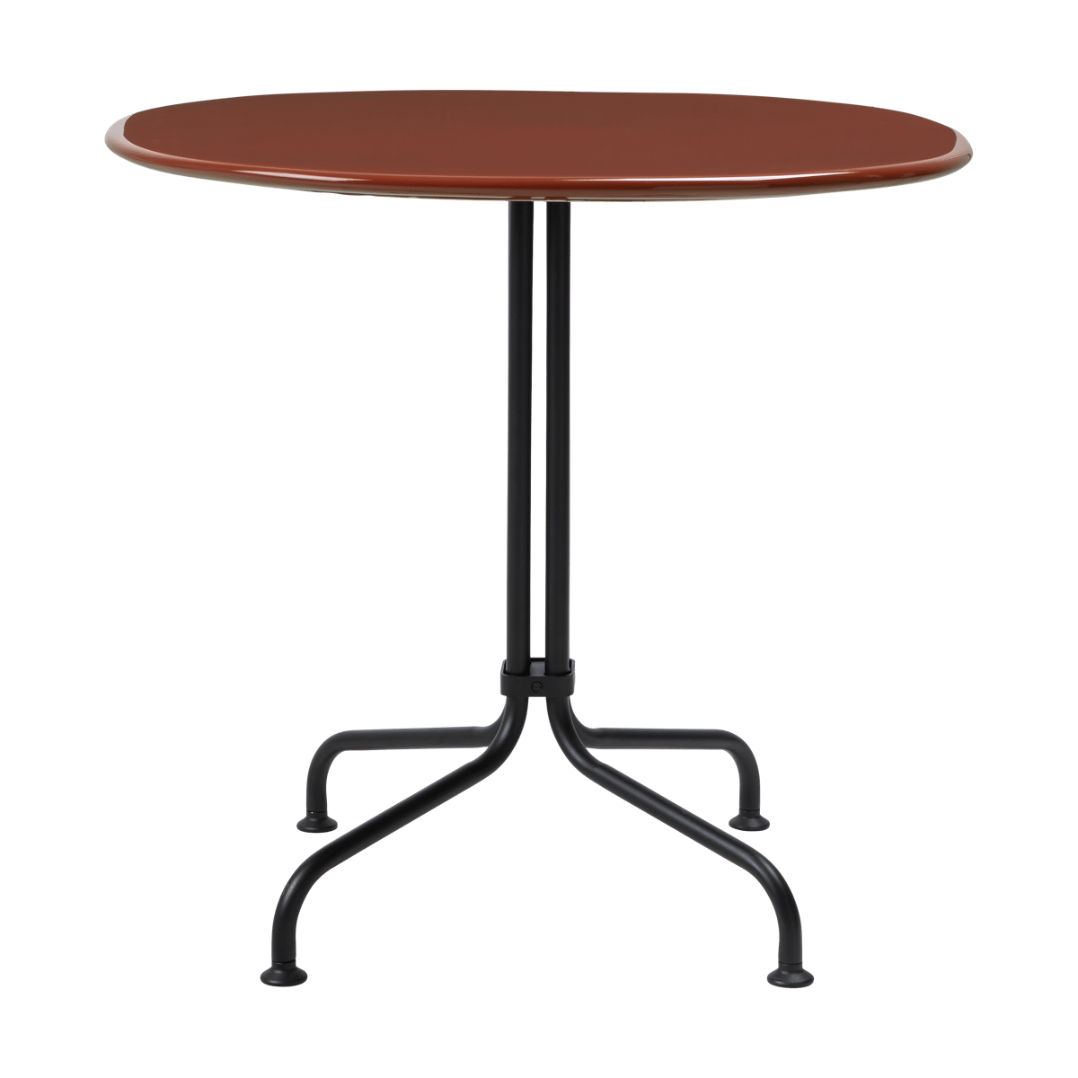 GUBI Carmel Bistro dining table 75x75 cm Rock red-black semi matt