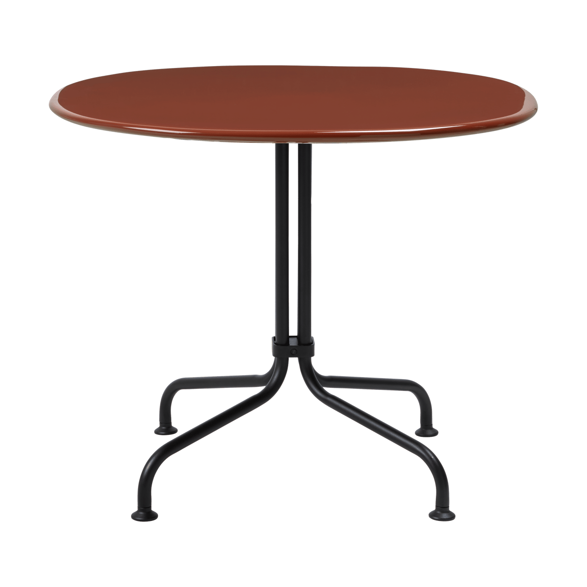 GUBI Carmel Bistro lounge table 75x75 cm Rock red-black semi matt