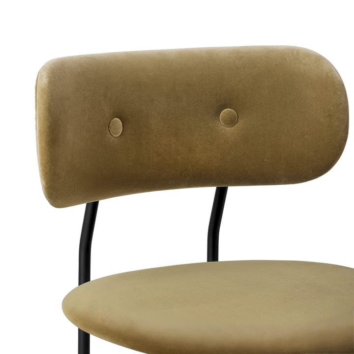 Coco dining chair - fully upholstered - Velvet 294 grey green-black - GUBI