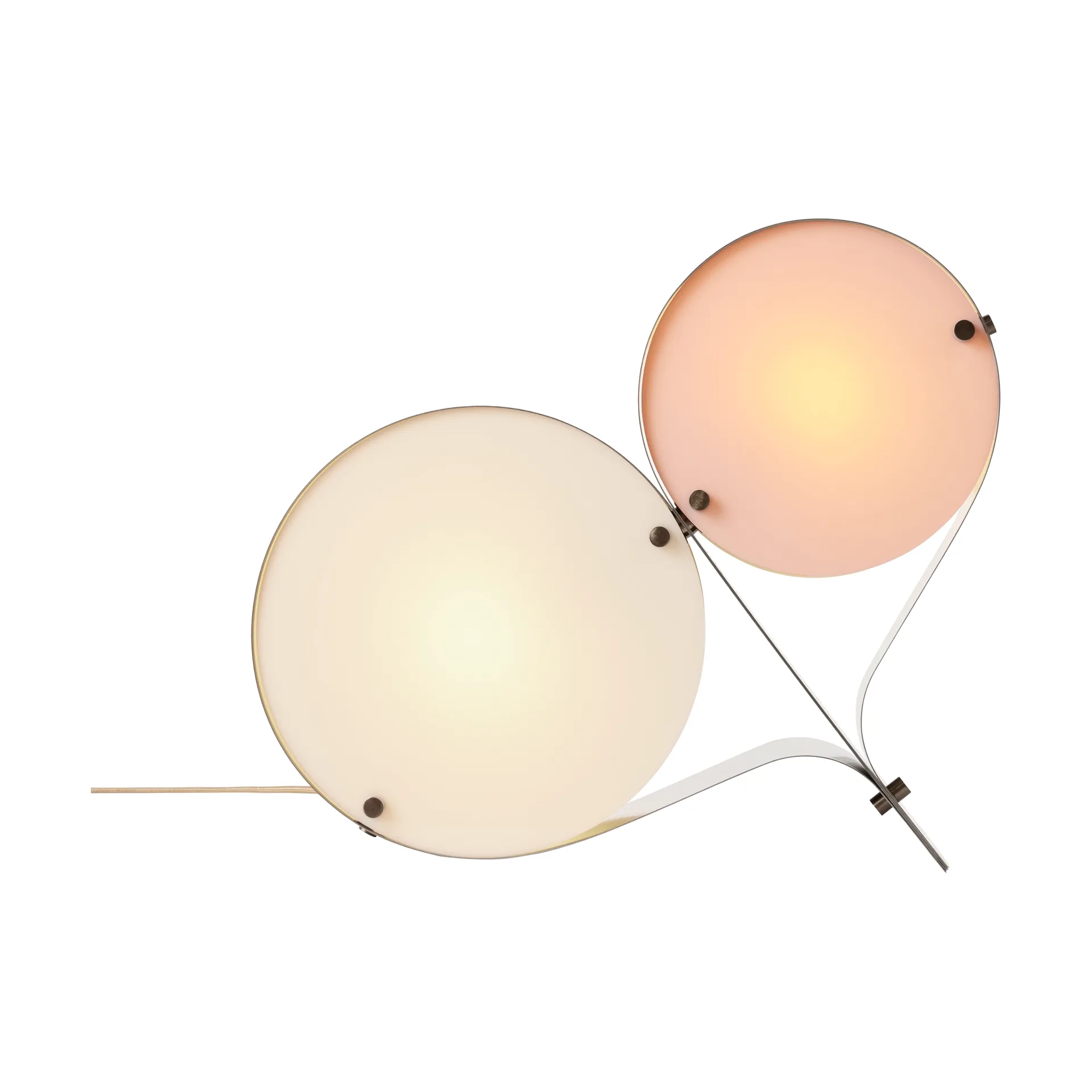 Couple table lamp, Ivory & blush GUBI