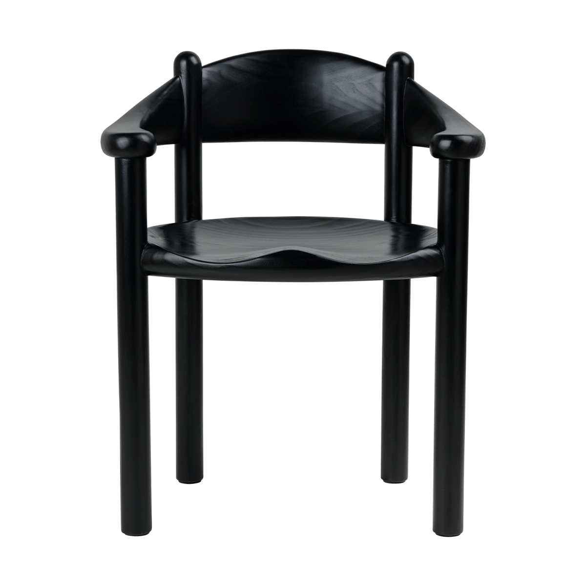 GUBI Daumiller chair with arms Brown-black pine | Scandinavian Design | Chairs | Brown