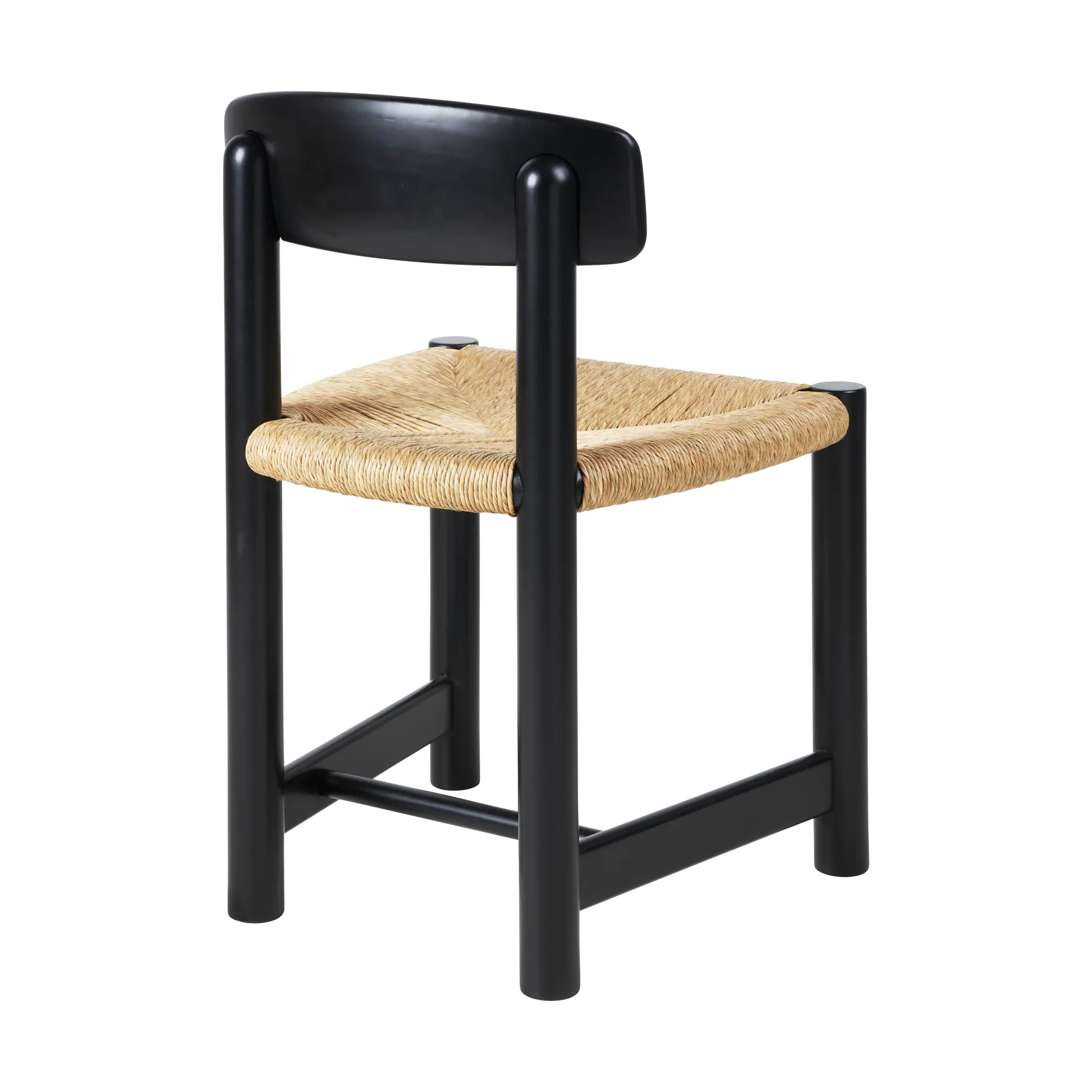 Daumiller Side Chair, Natural Rush-brown/black pine GUBI